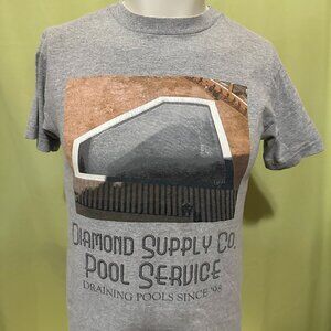 Diamond Supply Pool Service Men's Gray T Shirt Size Small
